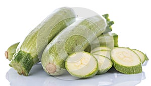 Fresh white zucchini