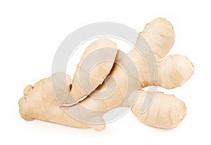 Fresh whole ginger isolated on a white background