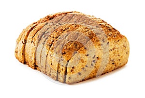 Fresh whole grain bread cut