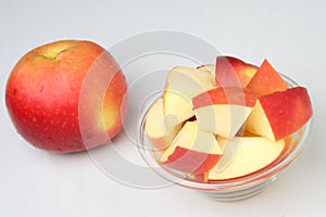 Fresh whole red apple