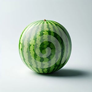 Fresh Whole Watermelon Isolated on White Background ok