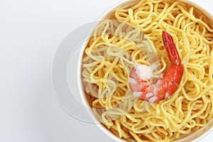 Fresh yellow egg noodle