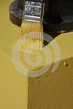 Fresh yellow paint
