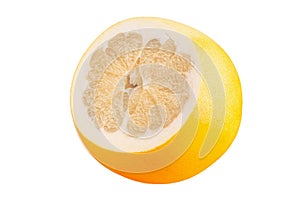 Fresh Yellow pomelo fruit isolated on white background, Fresh Grapefruit on White Background