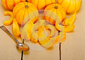 Fresh yellow pumpkin