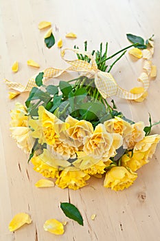 Fresh yellow roses