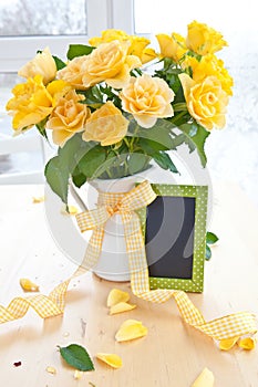 Fresh yellow roses