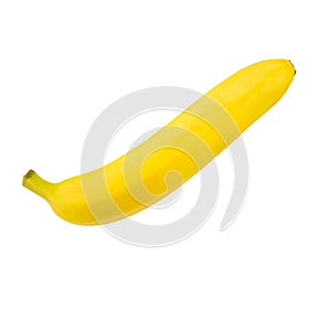 Fresh yellow single banana isolated on white