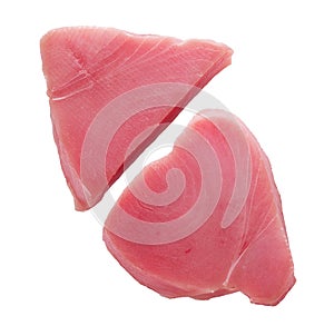 Fresh yellowfin tuna steaks