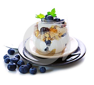 Fresh Yogurt with blueberries