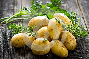 Fresh young potatoes