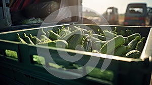 Fresh Zucchinis Basking in Sunlight