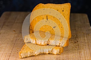 Fresh Zwieback in a closeup