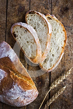 Freshbaked rustic bread photo