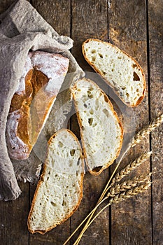 Freshbaked rustic bread photo