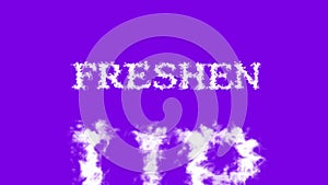 Freshen Up cloud text effect violet isolated background