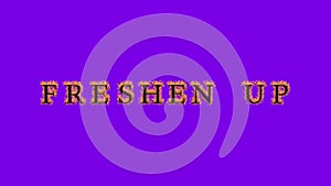 Freshen Up fire text effect violet background