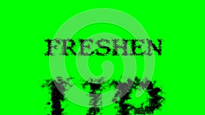 Freshen Up smoke text effect green isolated background photo