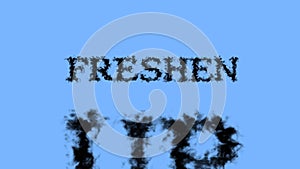 Freshen Up smoke text effect sky isolated background