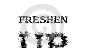 Freshen Up smoke text effect white isolated background