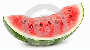 Freshest Slice: A Half of Juicy Watermelon, Isolated on a Crisp White Background