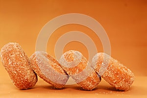 Freshly baked apple cinnamon doughnuts