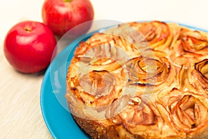 Freshly baked apple pie