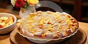 Freshly Baked Apple Pie - Homey Comfort - Warm and Aromatic - Classic Dessert