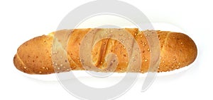 Freshly baked baguette isolated