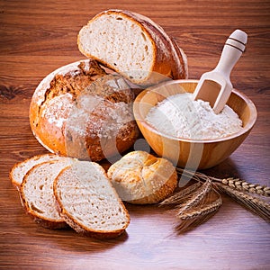 Freshly baked bread photo