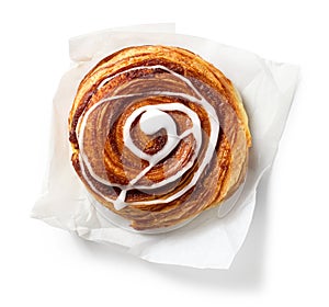 freshly baked cinnamon roll