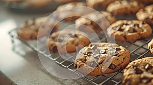 The freshly baked cookies.AI generated image photo
