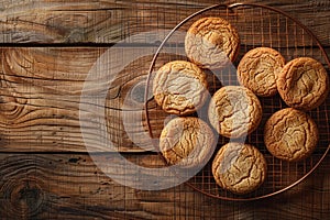 Freshly Baked Cookies on a Cooling Rack