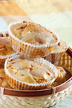 Freshly baked cornbread muffins