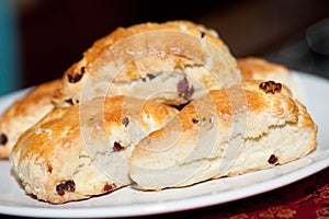 Freshly baked cranberry scones