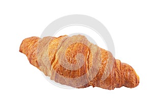 Freshly Baked Croissant Isolated On White Background