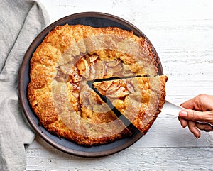 Freshly baked french apple tarte