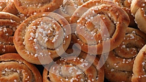 Freshly baked homade cinnamon rolls buns