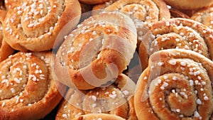 Freshly baked homade cinnamon rolls buns