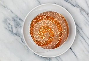 Freshly baked homemade Sesame bun
