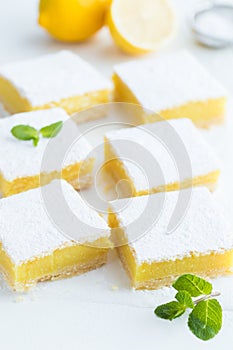 Freshly baked lemon bars