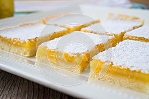 Freshly baked lemon bars