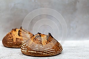 Freshly Baked Loaves of Sourdough Bread