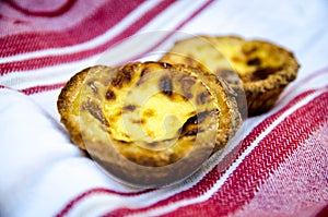 Freshly baked Portuguese egg tarts