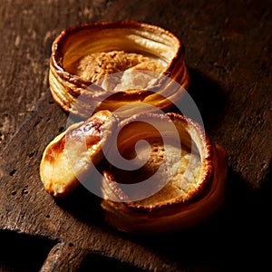 Freshly baked puff pastry tart cases