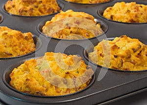 Freshly baked savoury muffins