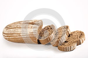 Freshly baked sliced bread Isolated on a white background. Bakery, food concept