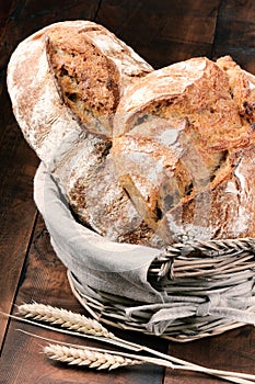 Freshly baked traditional bread