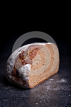 Freshly baked wheat bread,rustic style