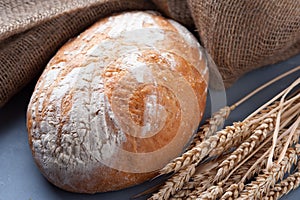 Freshly baked white flour bread.